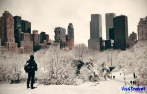 New York a Natale Skyline neve